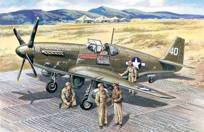ICM 1:48 MUSTANG P-51B W/ USAAF PILOTS&G.P 48125