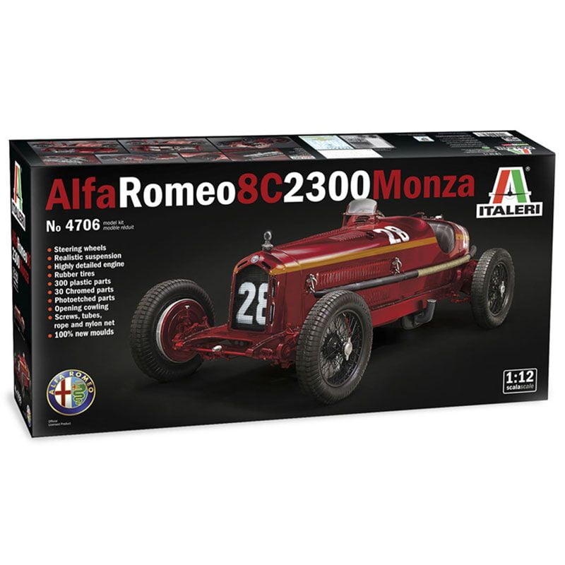 ITALERI ALFA ROMEO 8C 2300 MONZA TAZIO NUVOLARI DRIVER 1:12-4706S