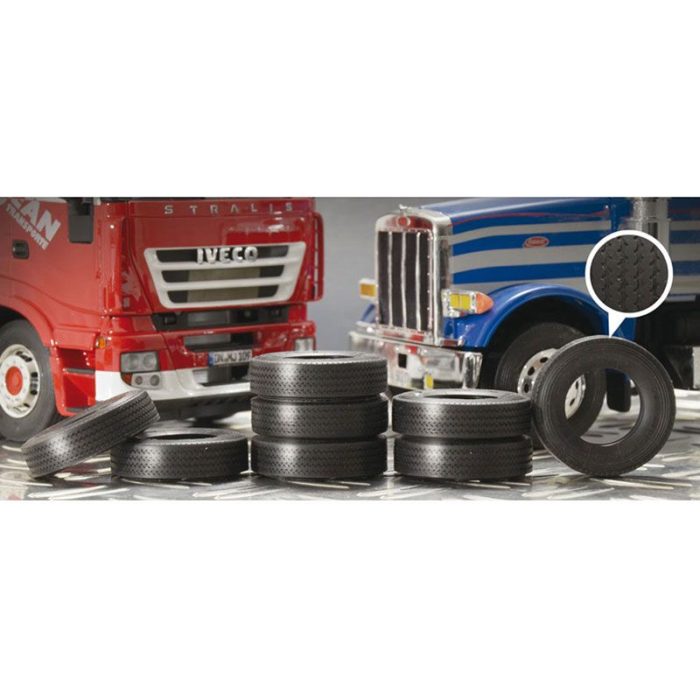 ITALERI TRUCK RUBBER TYRES (8 PCS) 1:24 - 3889S