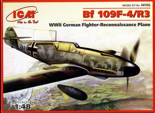 BF 109F-4 ww11 german fighter reconnaissance plane 1/72 ICM - 48106