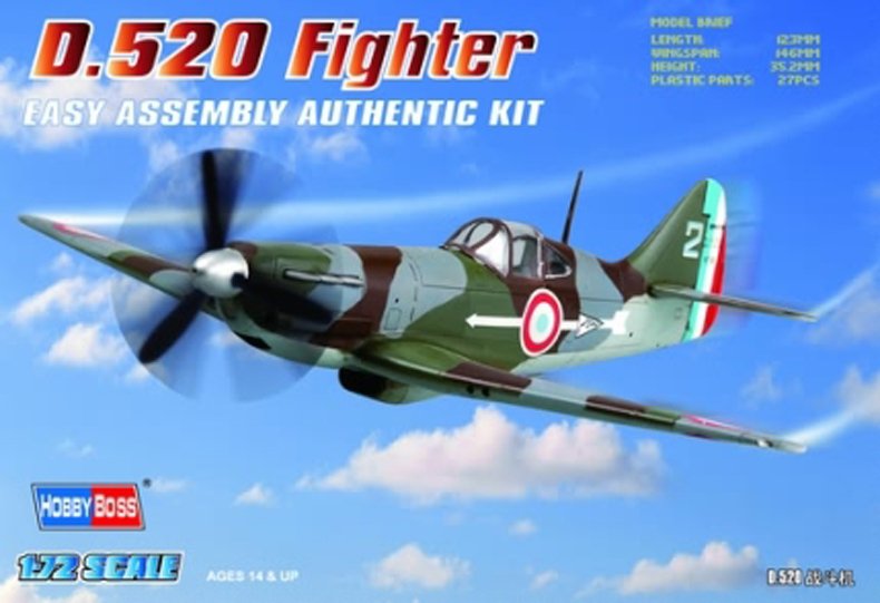 D.520 Fighter 1/72 hobby boss 80237