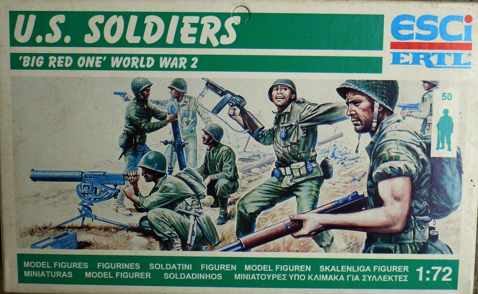 US soldiers big red one ww2 1/72 ESCI p-202