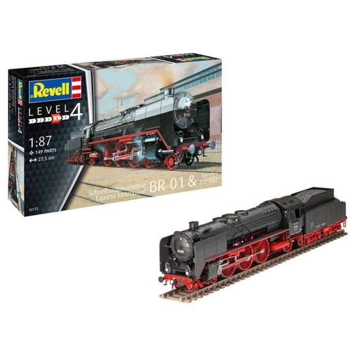 REVELL EXPRESS LOCOMOTIVE BR01 & TENDER 2'2' T32 1:87 - 02172