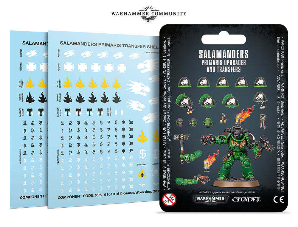 SALAMANDERS PRIMARIS UPGRADES AND TRANSFERS