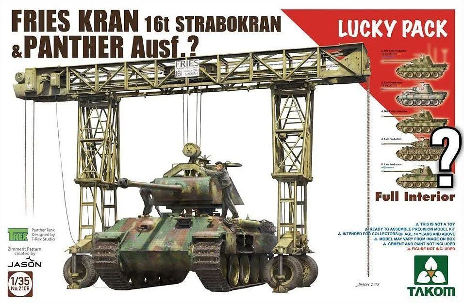 Freis Kran 16t strabokran and Panther ausf 1/35 takom