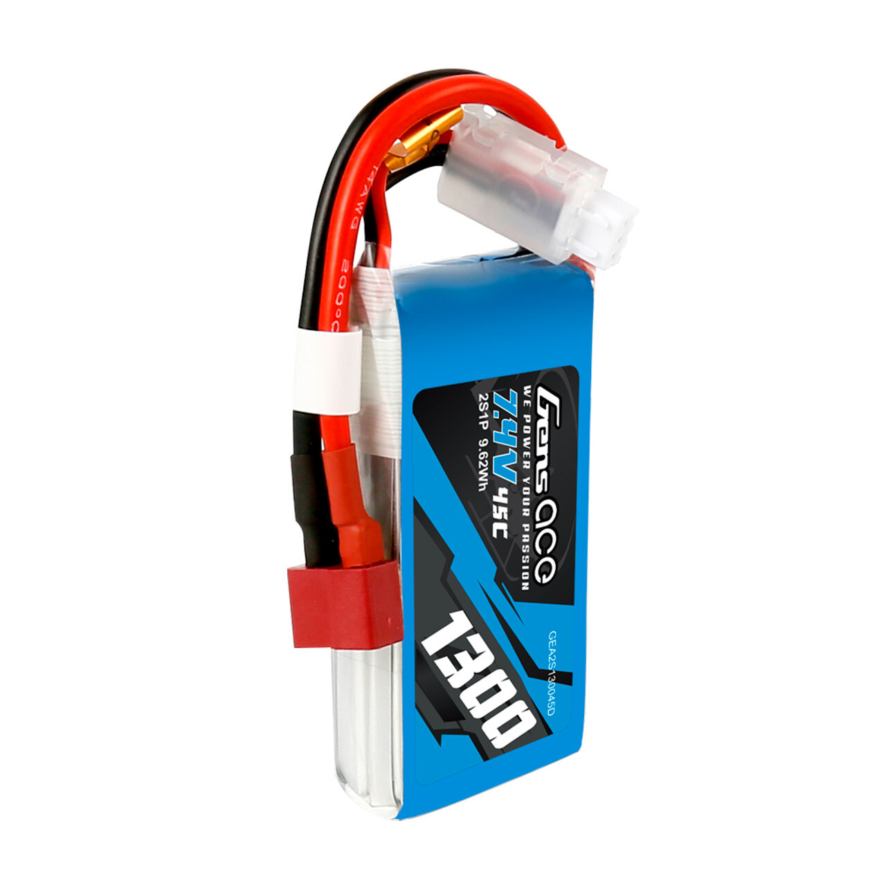 Gens Ace LiPo 2S 1300mAh 7.4V 45C Softcase Deans