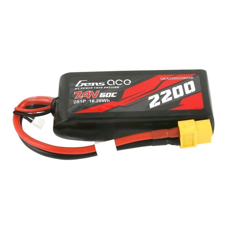 Gens Ace LiPo 2S 2200mAh 7.4V 60C Softcase XT60