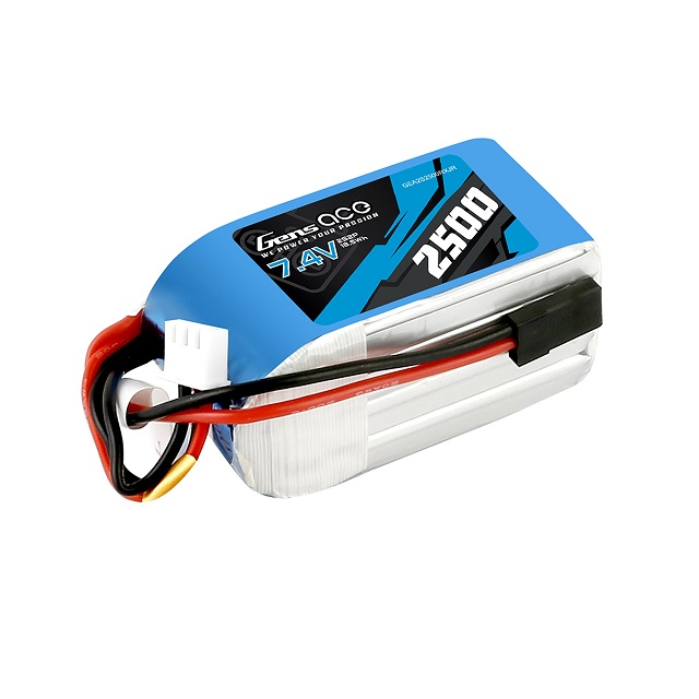 Gens Ace LiPo 2S 2500mAh 7.4V RX Softcase JR