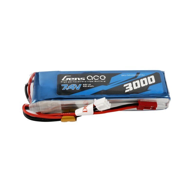 Gens Ace LiPo 2S 3000mAh 7.4V TX Softcase JST