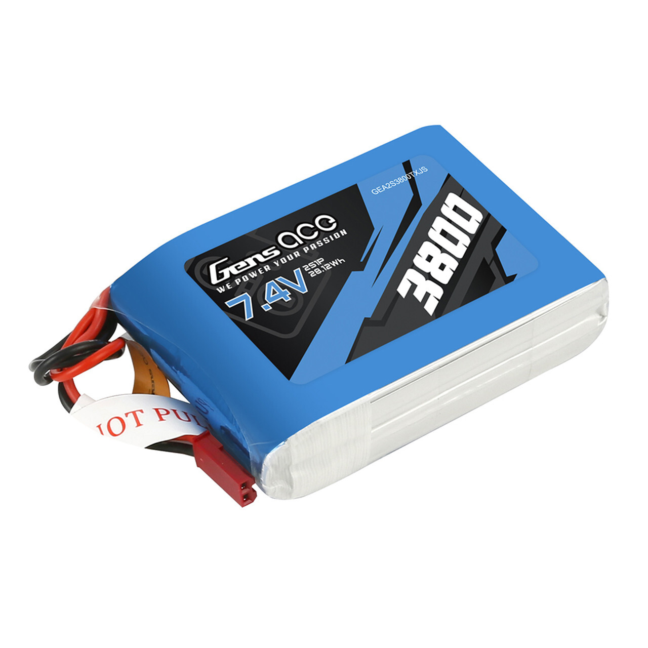 Gens Ace LiPo 2S 3800mAh 7.4V TX Softcase JST