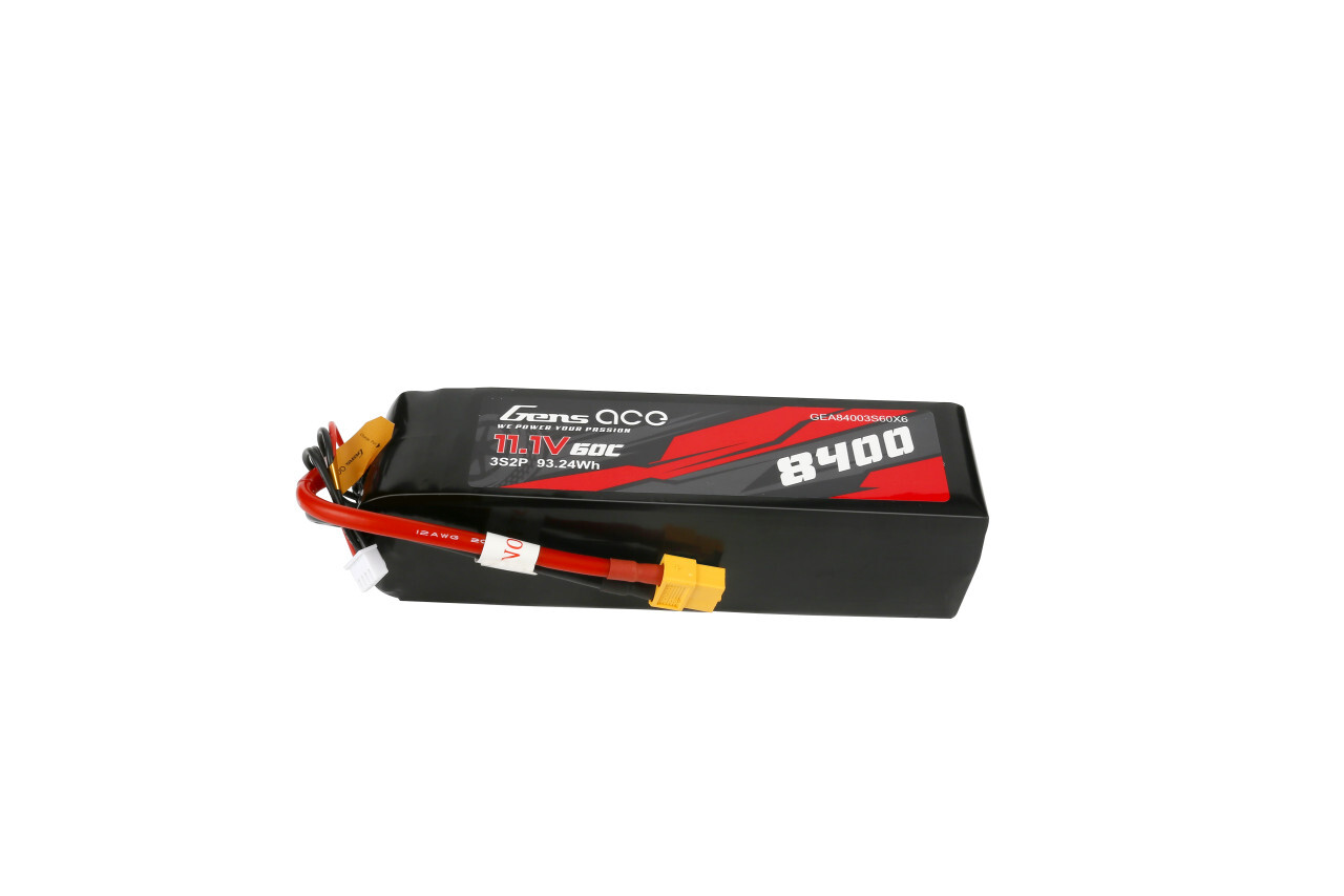 Gens Ace LiPo 3S 8400mAh 11.1V 60C Softcase XT60