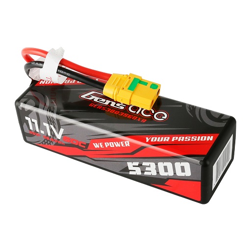 Gens Ace LiPo 5300mAh 3S 11.1V 60C Hardcase XT90-S