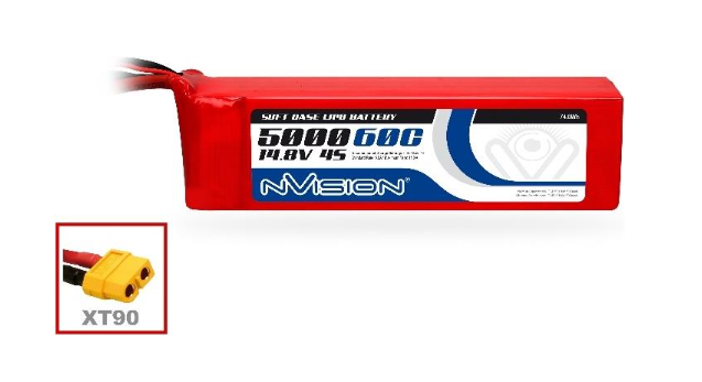 LiPo 5000mAh 4S 14.8V 60C (XT90 plug)