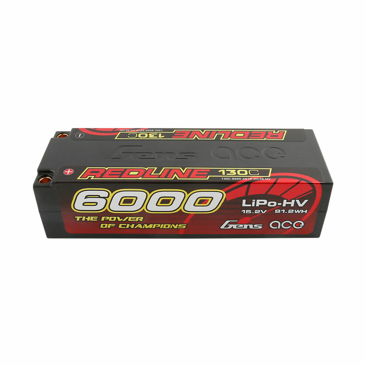 Redline 4S HV LiPo 6000mAh 15.2V 130C Hardcase 5mm bullet