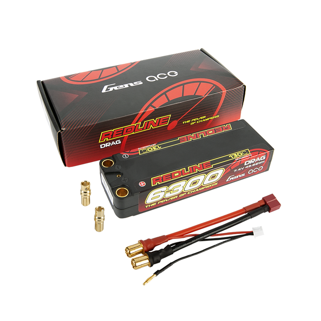 Redline Lipo 6300mAh 7.4V 130C Hardcase Deans