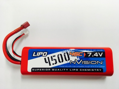 nVision Sport Lipo 4500 45C 7.4V 2S Deans